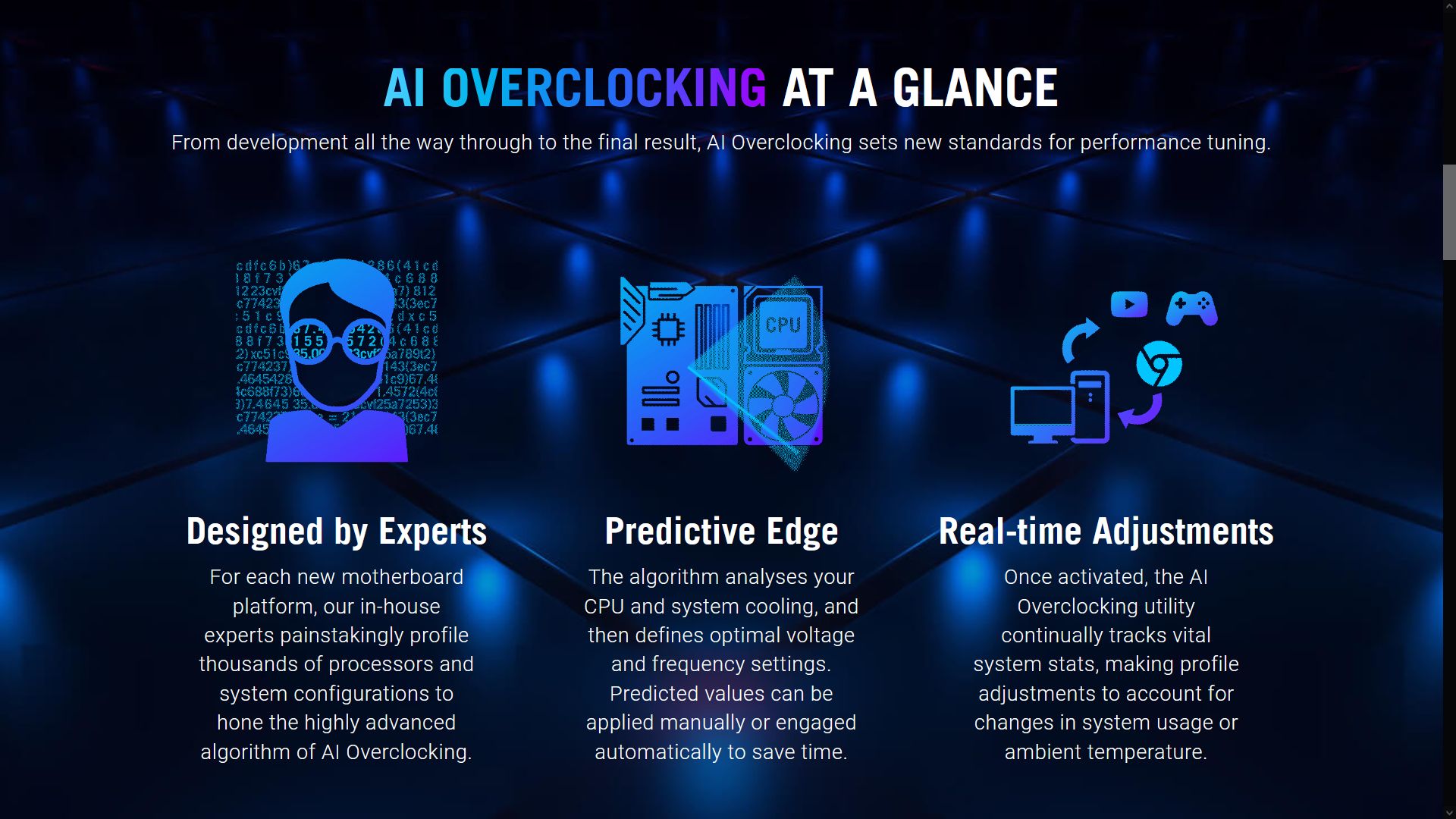 AI Overclock Tuner dashboard